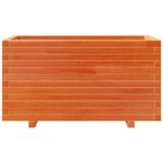 vidaXL Záhradný kvetináč voskovohnedý 90x40x49,5 cm masívna borovica – Obrázok 5
