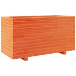 vidaXL Záhradný kvetináč voskovohnedý 90x40x49,5 cm masívna borovica – Obrázok 7