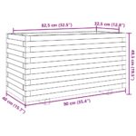 vidaXL Záhradný kvetináč voskovohnedý 90x40x49,5 cm masívna borovica – Obrázok 10