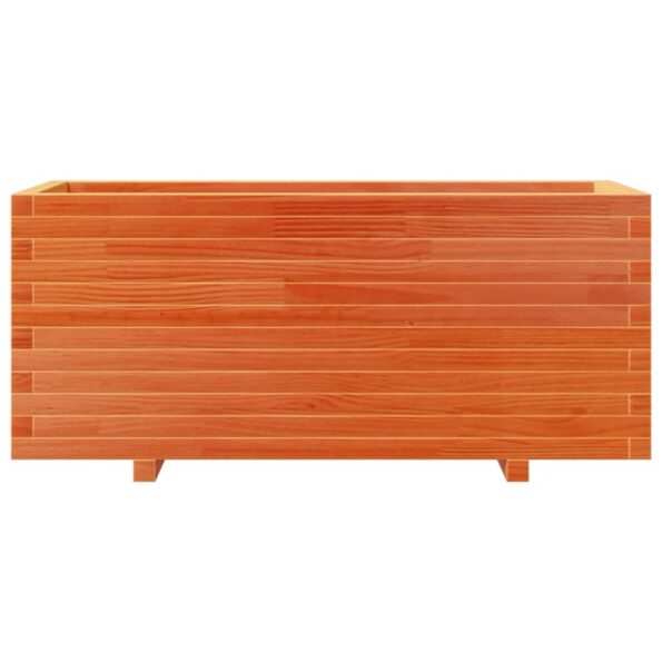 vidaXL Záhradný kvetináč voskovohnedý 110x40x49,5 cm masívna borovica – Obrázok 5