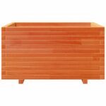 vidaXL Záhradný kvetináč voskovohnedý 90x60x49,5 cm masívna borovica – Obrázok 5