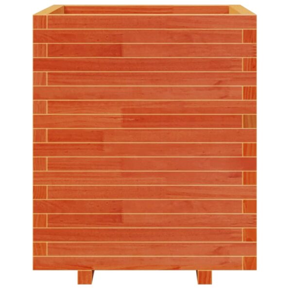 vidaXL Záhradný kvetináč voskovohnedý 60x60x72,5 cm masívna borovica – Obrázok 5