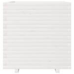 vidaXL Záhradný kvetináč biely 70x70x72,5 cm borovicový masív – Obrázok 5