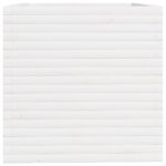 vidaXL Záhradný kvetináč biely 70x70x72,5 cm borovicový masív – Obrázok 6