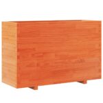 vidaXL Záhradný kvetináč voskovohnedý 110x40x72,5 cm masívna borovica – Obrázok 2
