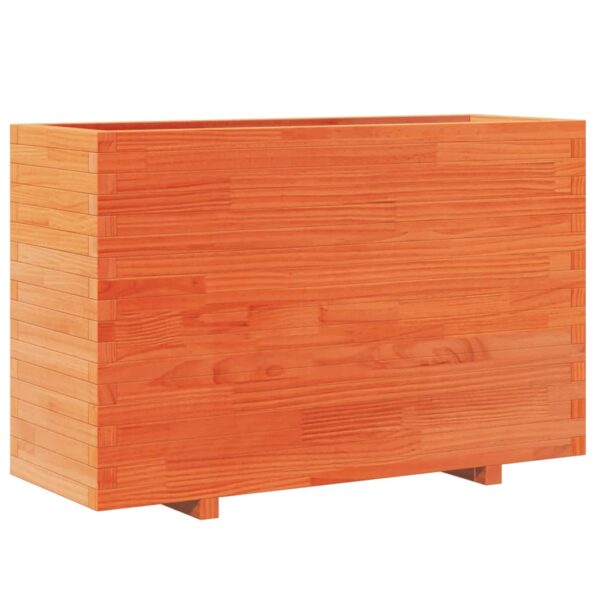 vidaXL Záhradný kvetináč voskovohnedý 110x40x72,5 cm masívna borovica – Obrázok 2