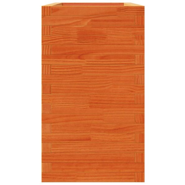 vidaXL Záhradný kvetináč voskovohnedý 110x40x72,5 cm masívna borovica – Obrázok 6