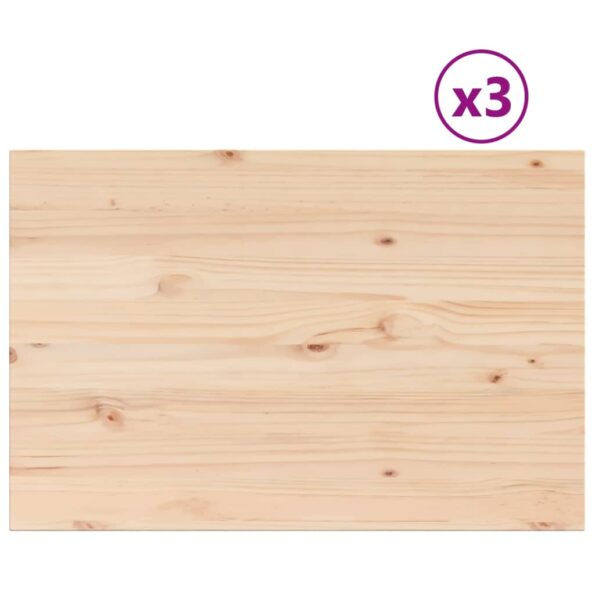 vidaXL Stolové dosky 3 ks 80x53x2,5 cm obdĺžnikové masívna borovica – Obrázok 2