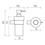Nimco Dávkovač tekutého mýdla, pumpička mosaz – Obrázok 3