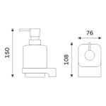 Nimco Dávkovač tekutého mýdla, pumpička mosaz – Obrázok 4
