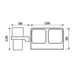 Nimco Držák na kartáčky s  pohárky – Obrázok 2