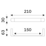 Nimco Držák na ručníky, 21 cm – Obrázok 3