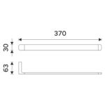 Nimco Držák na ručníky, 37 cm – Obrázok 3
