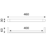Nimco Držák na ručníky, 46 cm – Obrázok 3