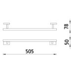 Nimco Držák na ručníky, 51 cm – Obrázok 5