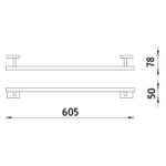Nimco Držák na ručníky, 61 cm – Obrázok 5