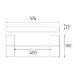Nimco Držák na ručníky dvojitý, 48 cm – Obrázok 2