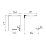 Nimco Koš odpadkový 5l, nerez mat – Obrázok 4