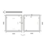 Nimco LED zrcadlo 600x600 – Obrázok 7
