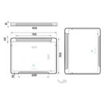 Nimco LED zrcadlo 900x700 s dotykovým senzorem – Obrázok 9