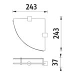 Nimco Police rohová s ohrádkou – Obrázok 2