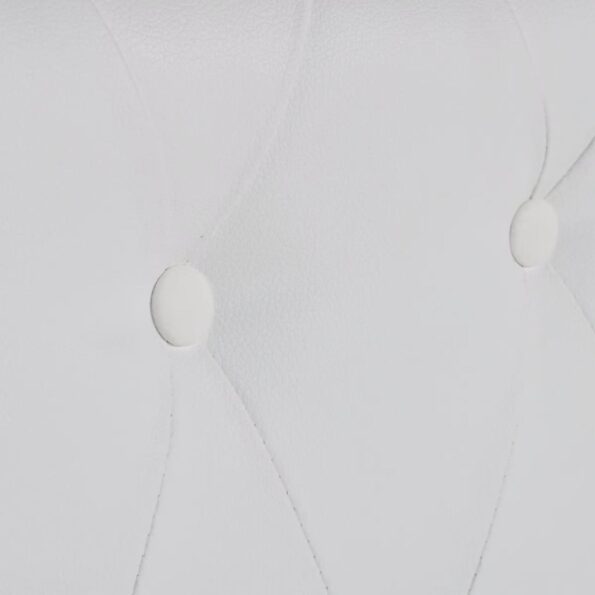 vidaXL 2-miestna pohovka Chesterfield, umelá koža, biela – Obrázok 2