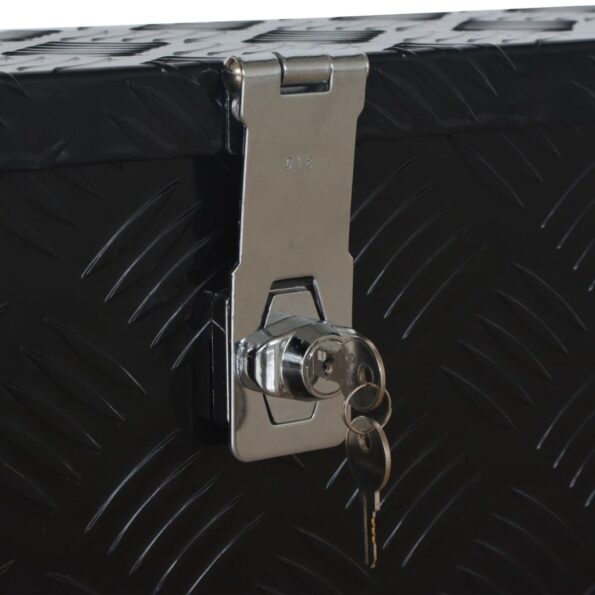 vidaXL Hliníková bednička čierna 485x140x200 mm – Obrázok 6