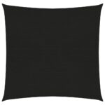vidaXL Tieniaca plachta 160 g/m², čierna 7x7 m, HDPE