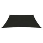 vidaXL Tieniaca plachta 160 g/m², čierna 7x7 m, HDPE – Obrázok 3