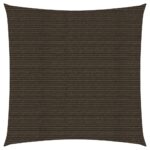 vidaXL Tieniaca plachta 160 g/m², hnedá 4x4 m, HDPE