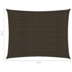 vidaXL Tieniaca plachta 160 g/m² hnedá 2x3 m HDPE – Obrázok 6