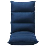 vidaXL Skladacia leňoška na podlahu, modrá, látka – Obrázok 2