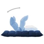 vidaXL Skladacia leňoška na podlahu, modrá, látka – Obrázok 6