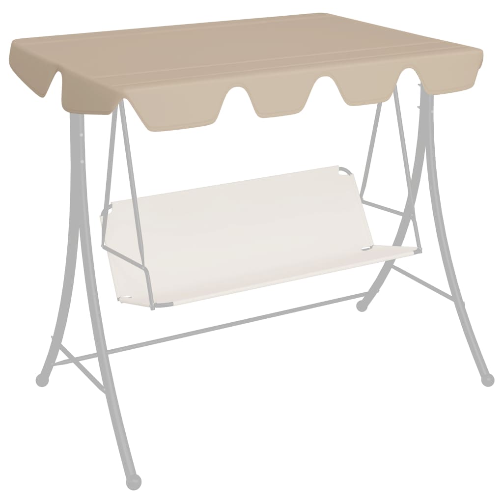 VXL8720286116081_a_en_hd_1.jpg vidaXL Náhradná strieška na hojdačku, béžová 150/130x105/70 cm – Obrázok 1
