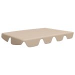 vidaXL Náhradná strieška na hojdačku, béžová 150/130x105/70 cm – Obrázok 2