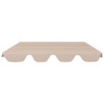 vidaXL Náhradná strieška na hojdačku, béžová 150/130x105/70 cm – Obrázok 3