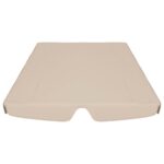 vidaXL Náhradná strieška na hojdačku, béžová 150/130x105/70 cm – Obrázok 4