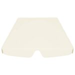 vidaXL Náhradná strieška na hojdačku, krémová 150/130x105/70 cm – Obrázok 4