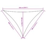 vidaXL Tieniaca plachta oxfordská látka trojuholníková 4x4x5,8 m – Obrázok 10