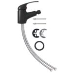 vidaXL Kúpeľňová batéria na bidet čierna 13x12 cm – Obrázok 4