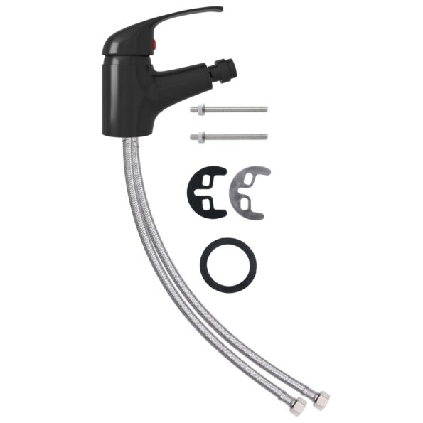 vidaXL Kúpeľňová batéria na bidet čierna 13x12 cm – Obrázok 4