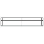 vidaXL TV stolík biely mramorový 200x40x40,5 cm tvrdené sklo – Obrázok 3