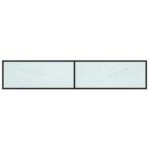 vidaXL TV stolík biely mramorový 200x40x40,5 cm tvrdené sklo – Obrázok 5