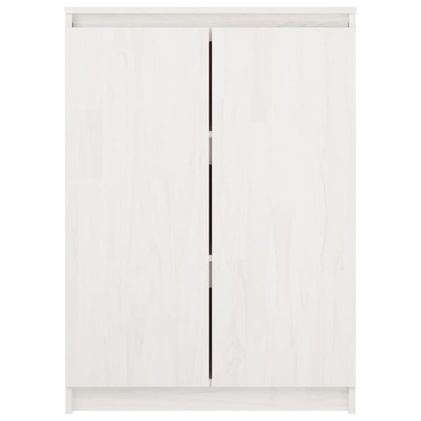 vidaXL Bočná skrinka biela 60x36x84 cm borovicový masív – Obrázok 6