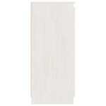 vidaXL Bočná skrinka biela 60x36x84 cm borovicový masív – Obrázok 8