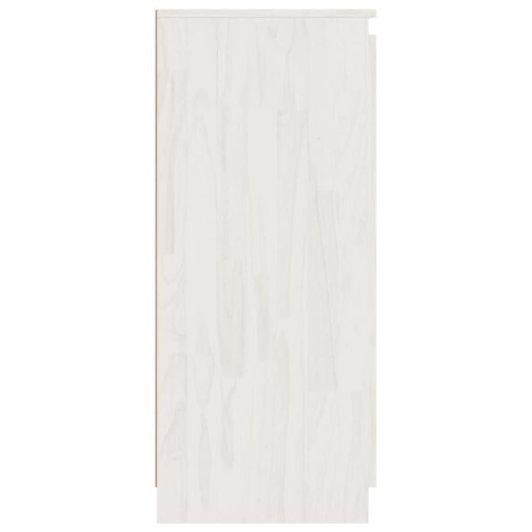vidaXL Bočná skrinka biela 60x36x84 cm borovicový masív – Obrázok 8