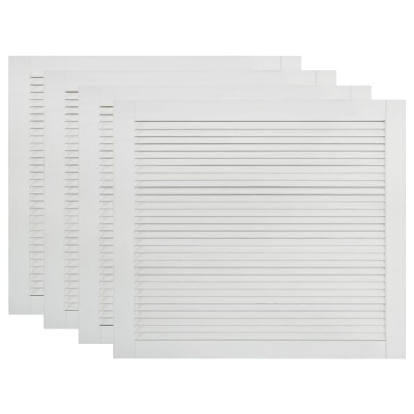 VXL8720286637814_a_en_hd_1.jpg vidaXL Lamelové dvierka na skrinku 4 ks, biele 39,5x49,4 cm, borovica – Obrázok 2