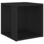 vidaXL Príručný stolík čierny 33x33x34,5 cm drevotrieska – Obrázok 2