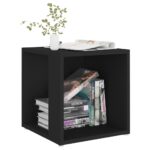 vidaXL Príručný stolík čierny 33x33x34,5 cm drevotrieska – Obrázok 3