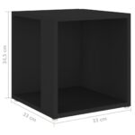 vidaXL Príručný stolík čierny 33x33x34,5 cm drevotrieska – Obrázok 7